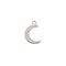 Sweet & Petite Charms, 7.5 x 9.5mm Crescent Moon Silver 10pcs